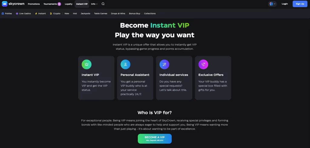Sky Crown VIP Program