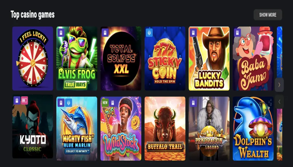 King Billy Casino Games