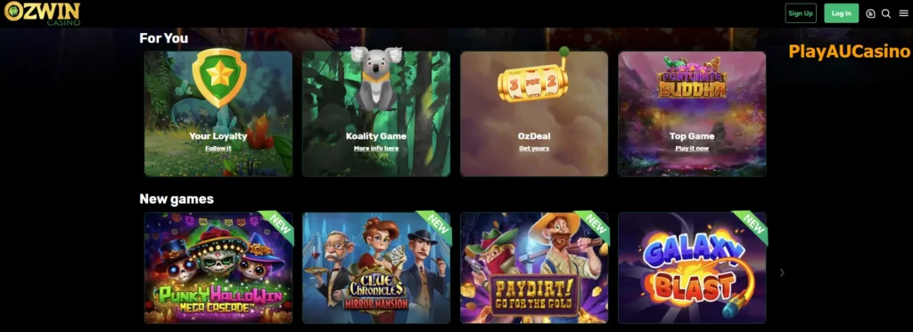 All Online Games at Ozwin Casino
