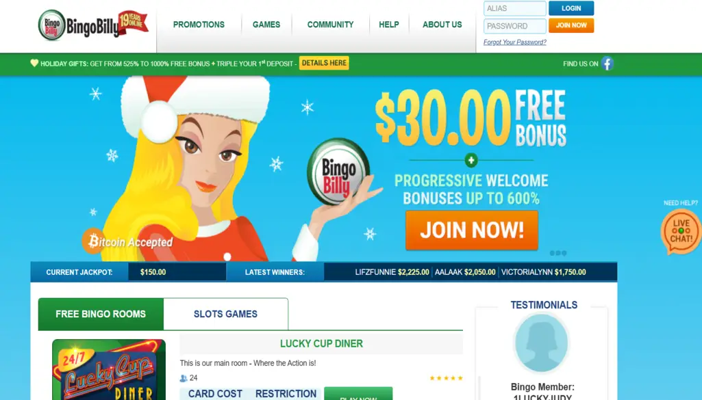 Bingo Billy Casino Site