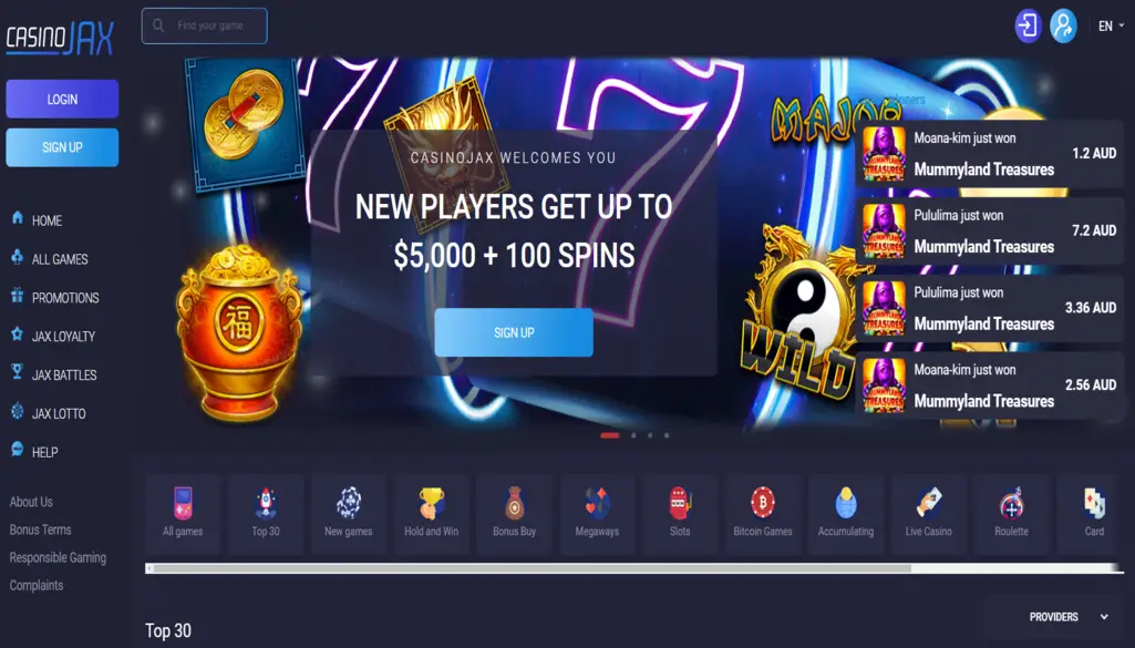 CasinoJax Site