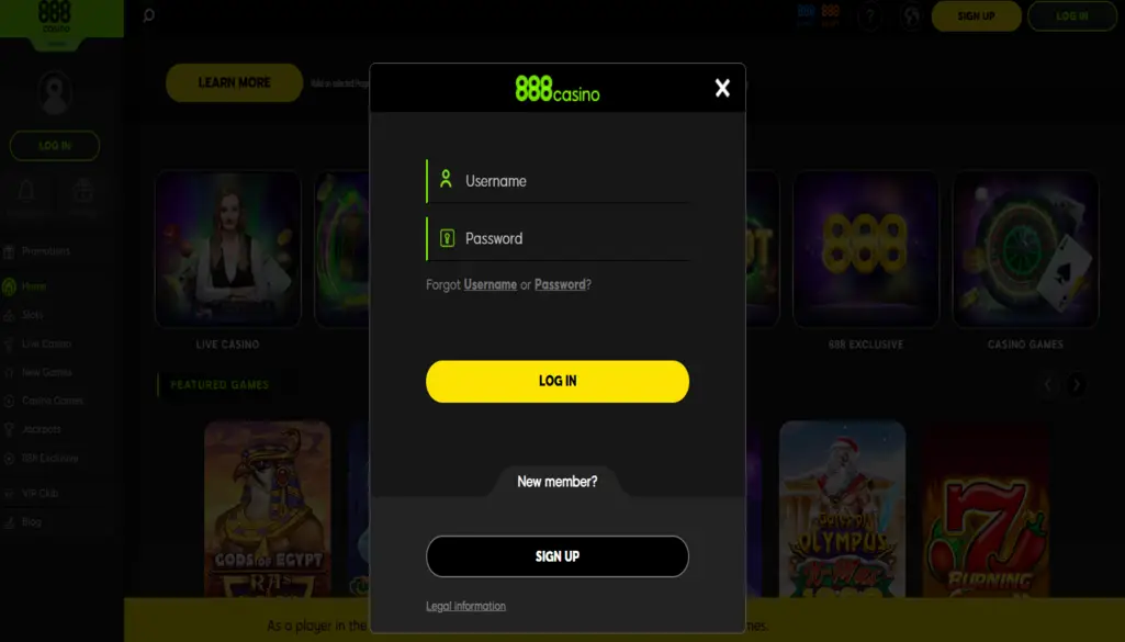 888 Casino Login