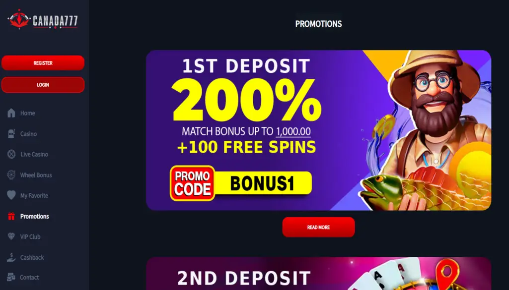 Canada777 Casino Bonuses