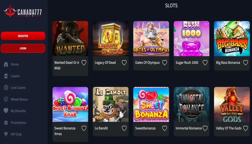 Canada777 Casino Games