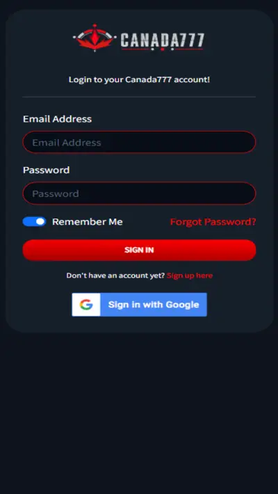 Canada777 Casino Login Mobile