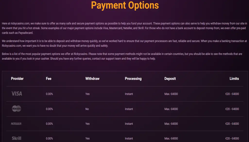Casinonic Payments