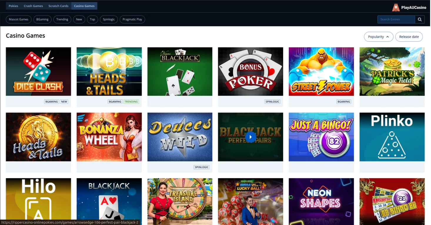 Ripper Casino games