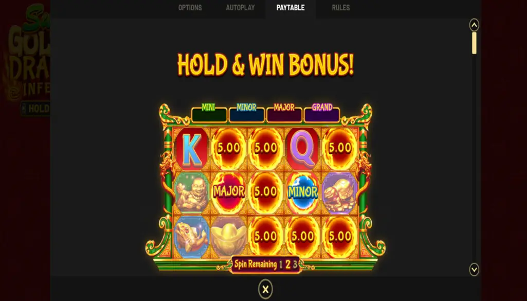 Super Golden Dragon Inferno Paylines Strategies