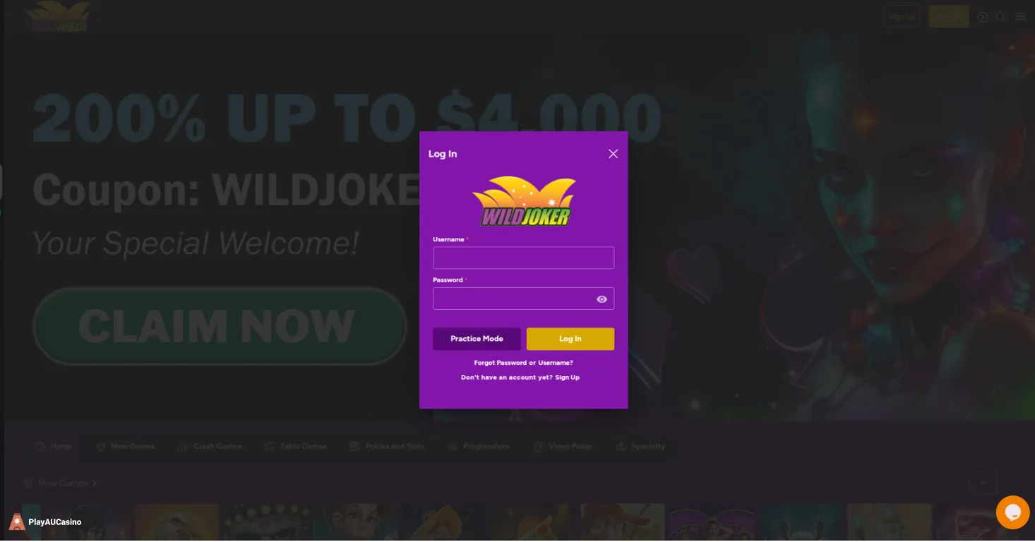 Wild Joker Casino Registration